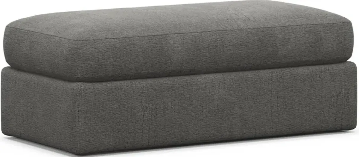 Sasha Foam Comfort Ottoman - Living Large Charcoal