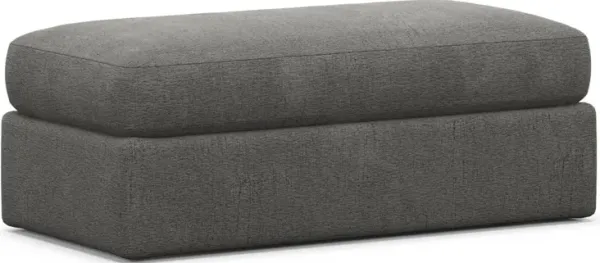 Sasha Foam Comfort Ottoman - Living Large Charcoal