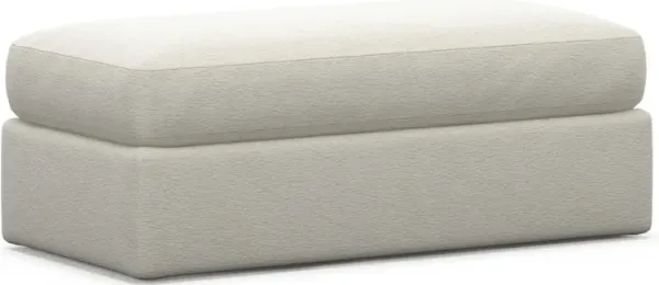 Sasha Foam Comfort Ottoman - Living Large White
