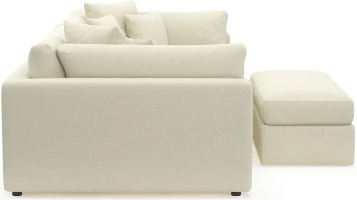 Haven Foam Comfort Eco Performance Fabric 2-Piece Media Sofa and Ottoman - Fincher Ivory