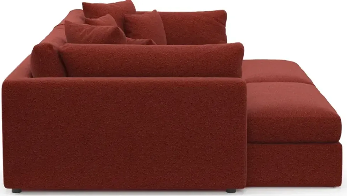 Haven Foam Comfort 2-Piece Media Sofa and 2 Ottomans - Bloke Brick