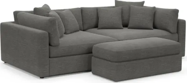 Sasha Foam Comfort Sectional - Curious Charcoal