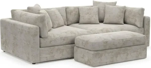Sasha Foam Comfort Sectional - Hearth Cement