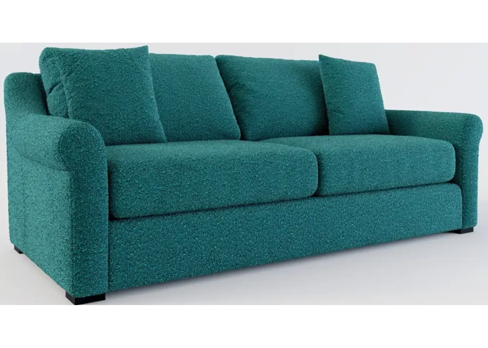 Bowery Foam Comfort 87" Sleeper Sofa- Bloke Peacock