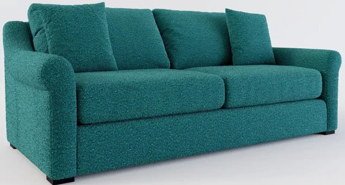 Bowery Foam Comfort 87" Sleeper Sofa- Bloke Peacock