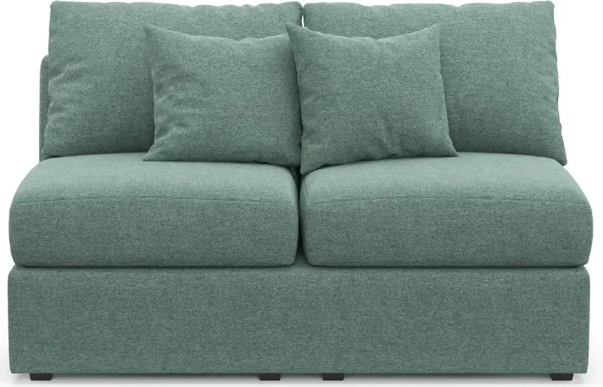 Nest Foam Comfort Eco Performance Armless Loveseat - Bridger Jade