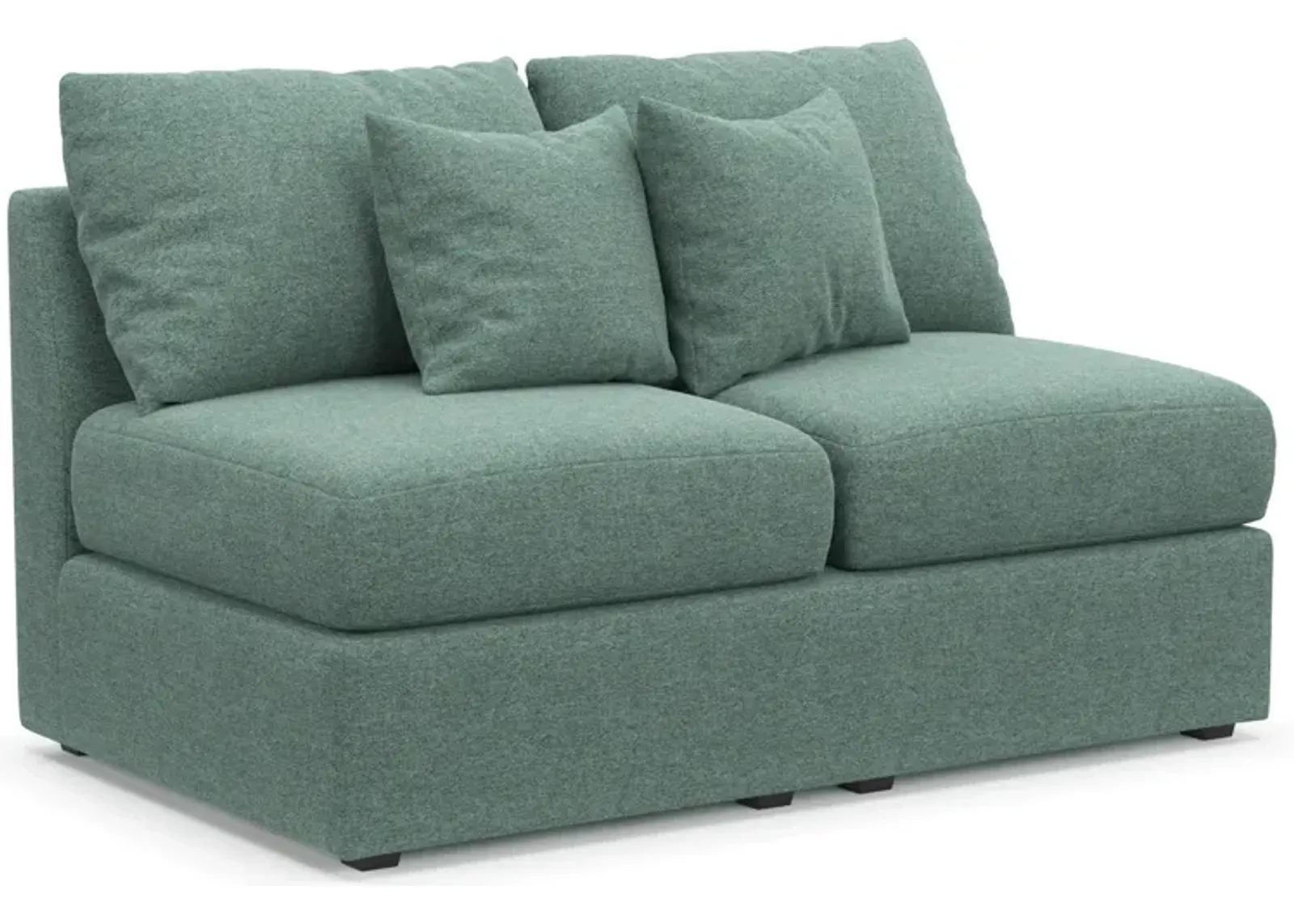 Nest Foam Comfort Eco Performance Armless Loveseat - Bridger Jade