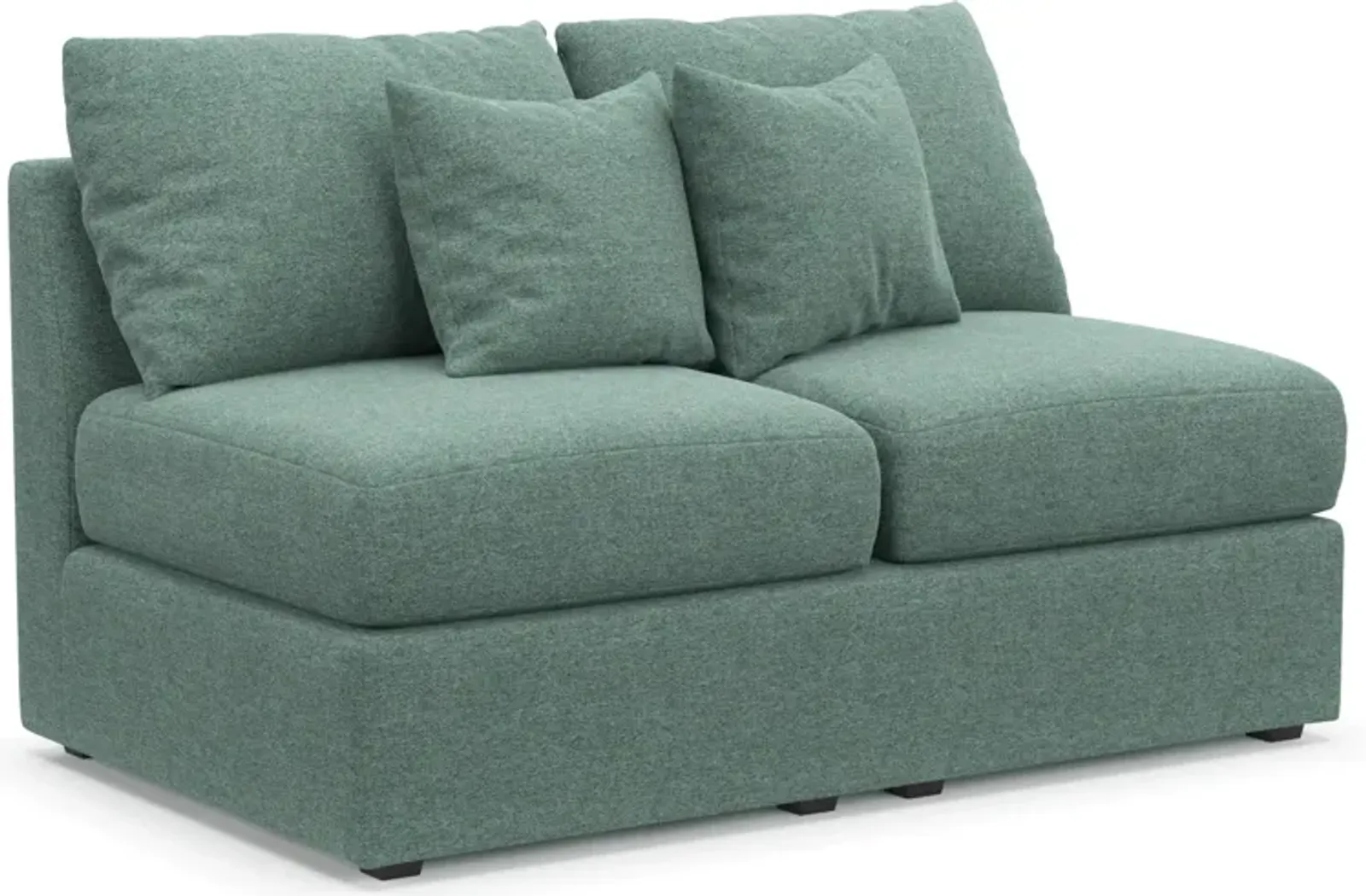 Nest Foam Comfort Eco Performance Armless Loveseat - Bridger Jade