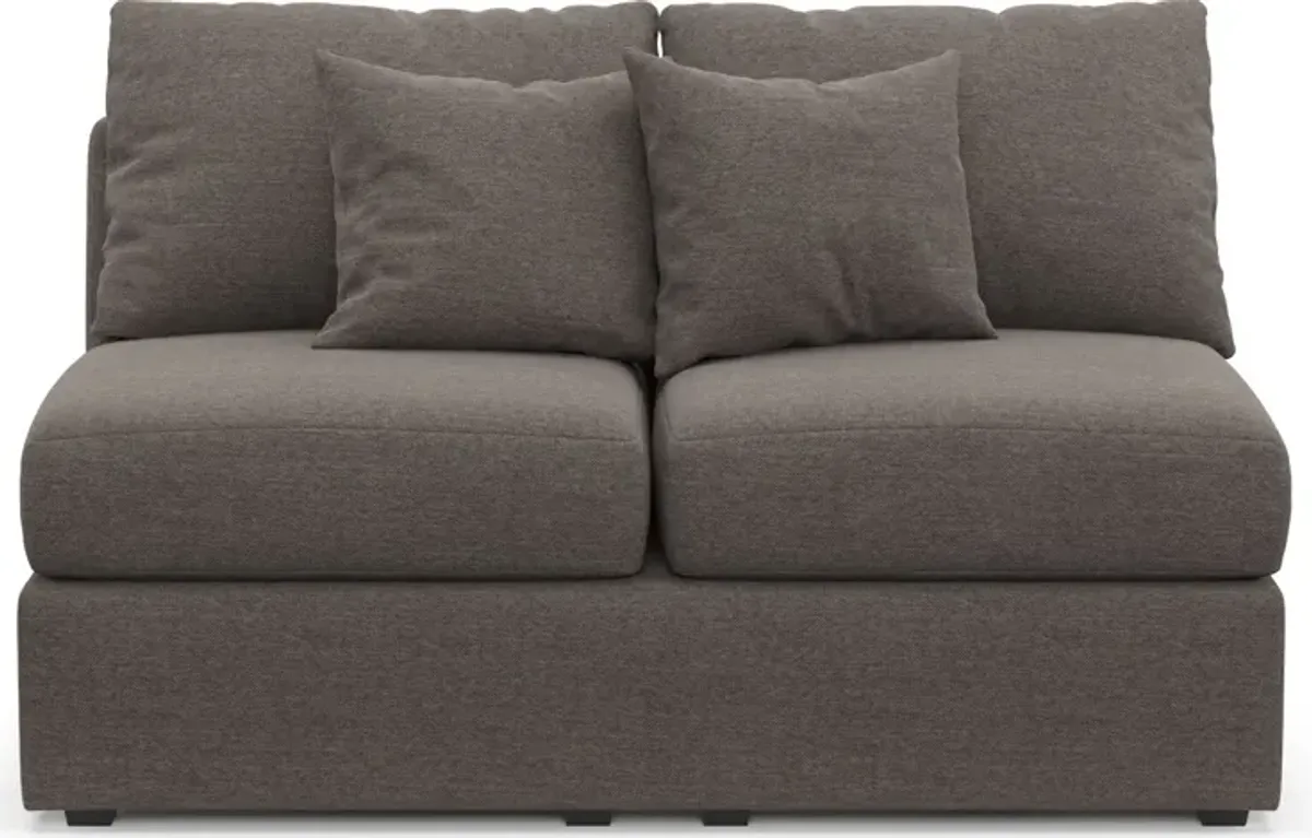 Nest Foam Comfort Eco Performance Armless Loveseat - Presidio Steel