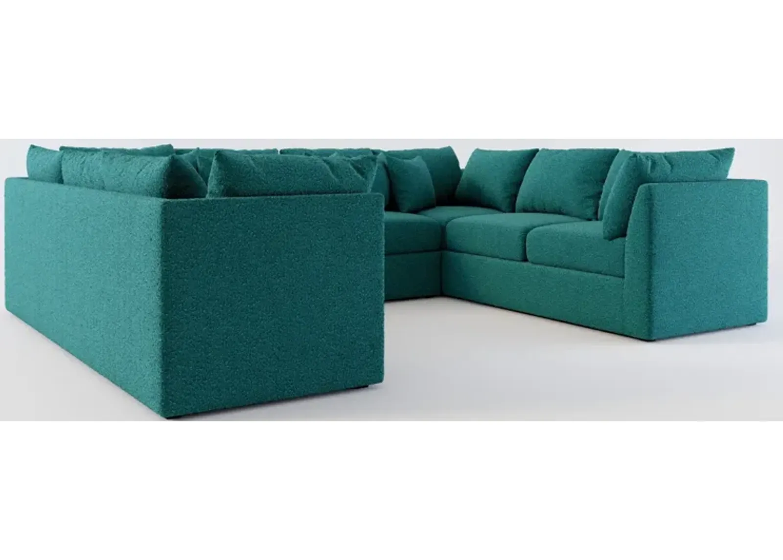 Nest Foam Comfort 3-Piece Pit Sectional - Bloke Peacock