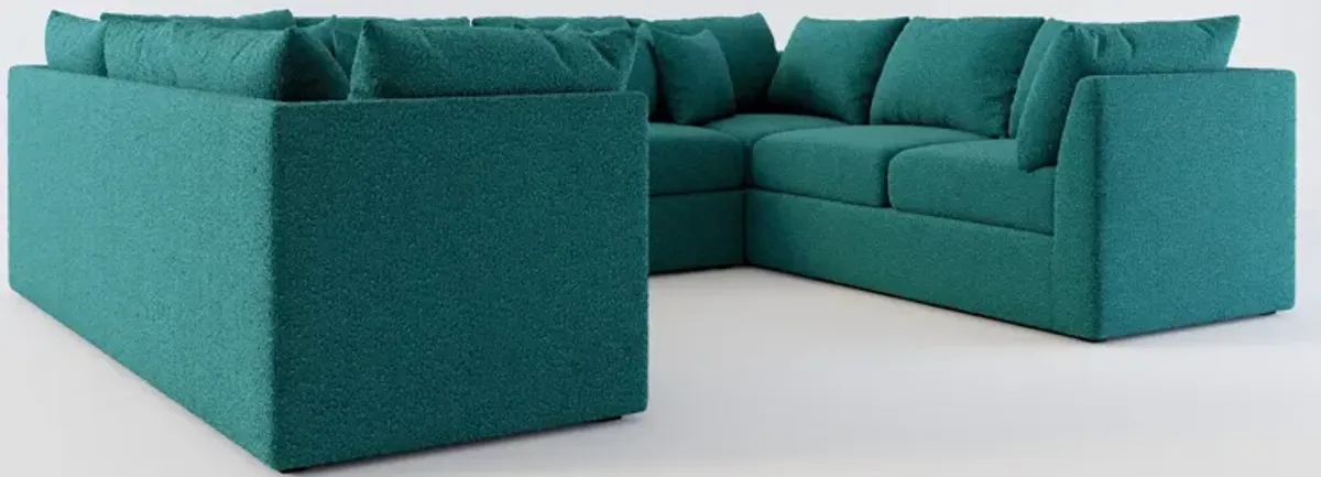 Nest Foam Comfort 3-Piece Pit Sectional - Bloke Peacock