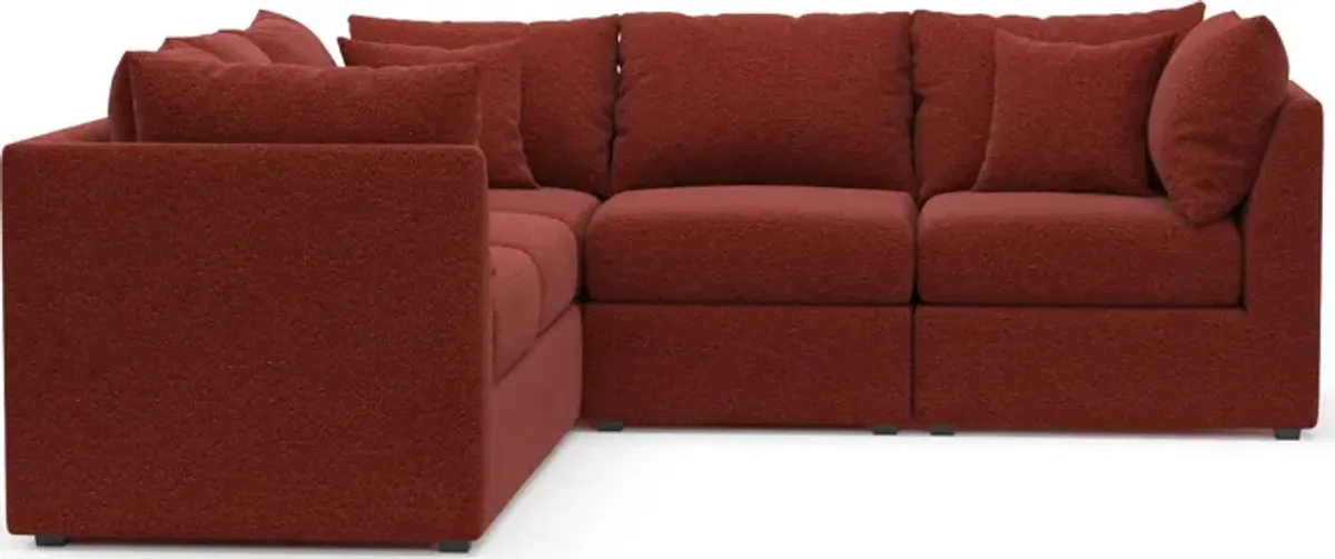 Nest Foam Comfort 3-Piece Small Sectional - Bloke Brick