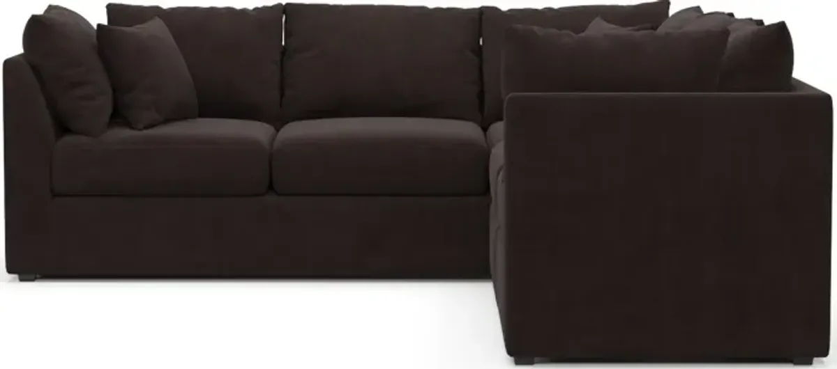 Nest Foam Comfort 3-Piece Small Sectional - Merrimac Dark Brown