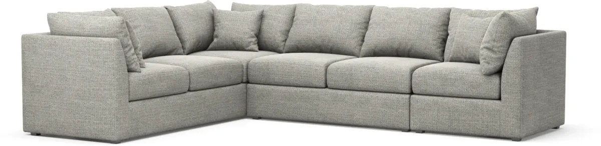 Nest Foam Comfort 3-Piece Large Sectional - Pandora Pepper