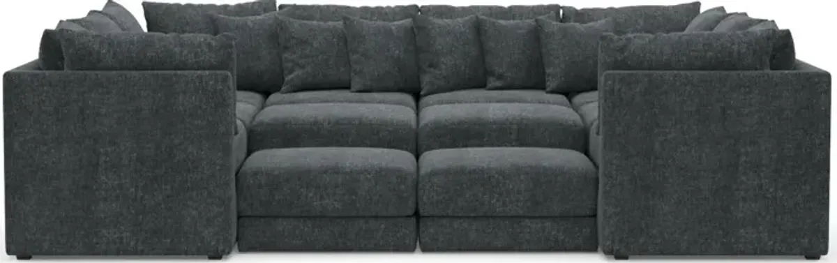 Nest Foam Comfort 9-Piece Sectional - Contessa Shadow