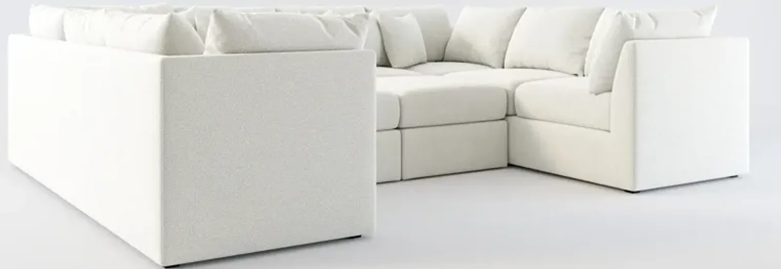 Nest Foam Comfort 5-Piece Pit Sectional - Oslo Snow