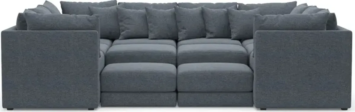 Nest Foam Comfort Eco Performance 7-Piece Pit Sectional - Bridger Navy