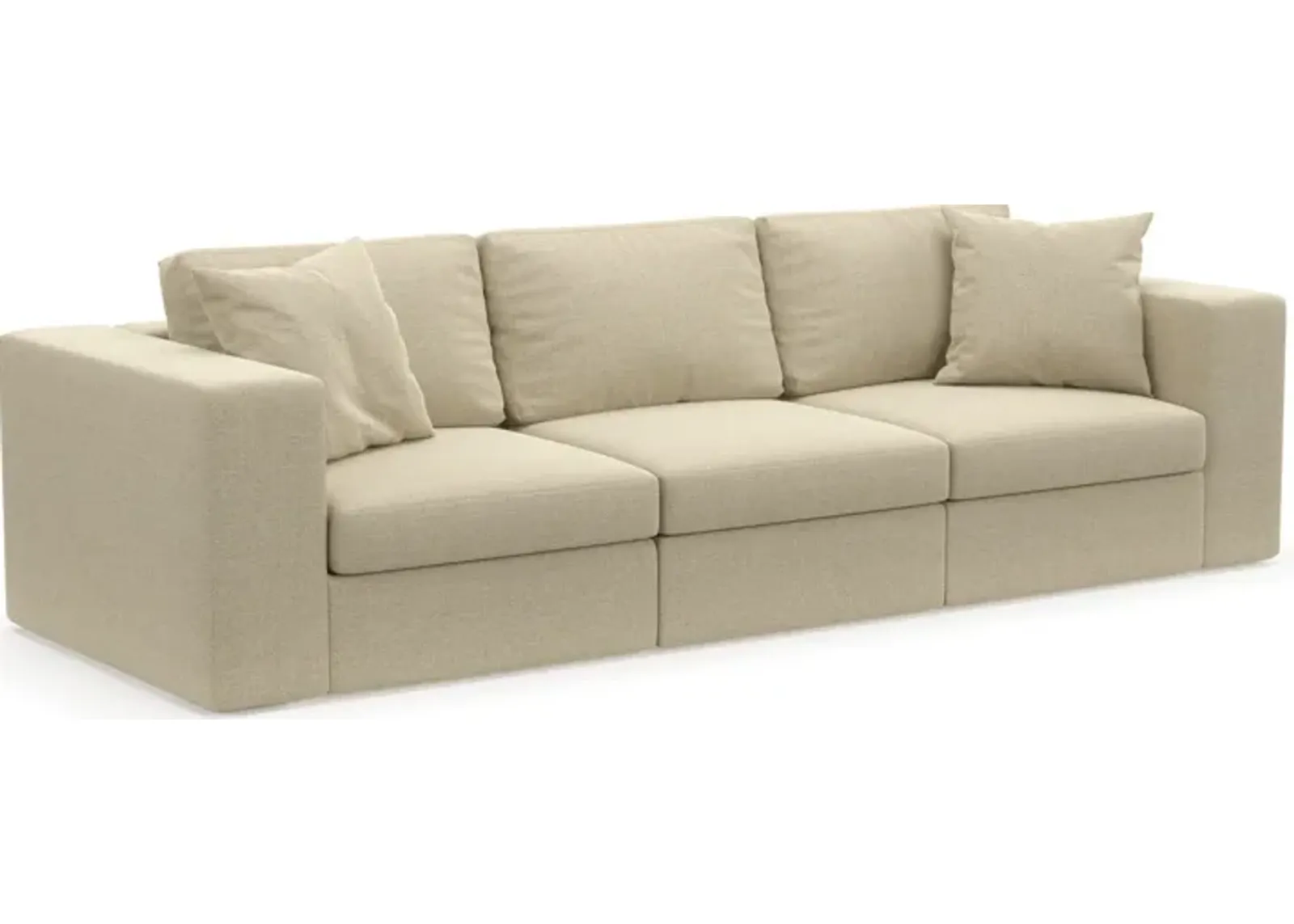 Collin Hybrid Comfort Eco Performance Fabric 3-Piece Sofa - Broderick Sand