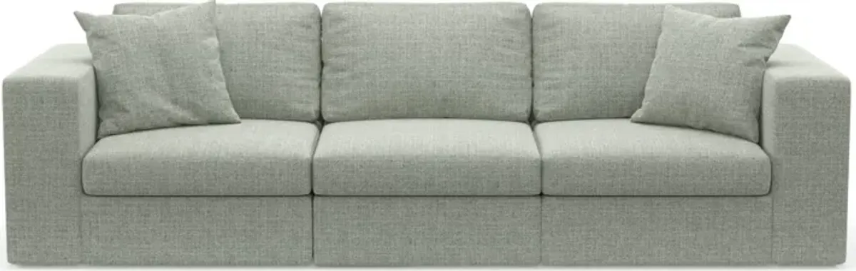 Collin Hybrid Comfort Eco Performance Fabric 3-Piece Sofa - Broderick Sea Glass