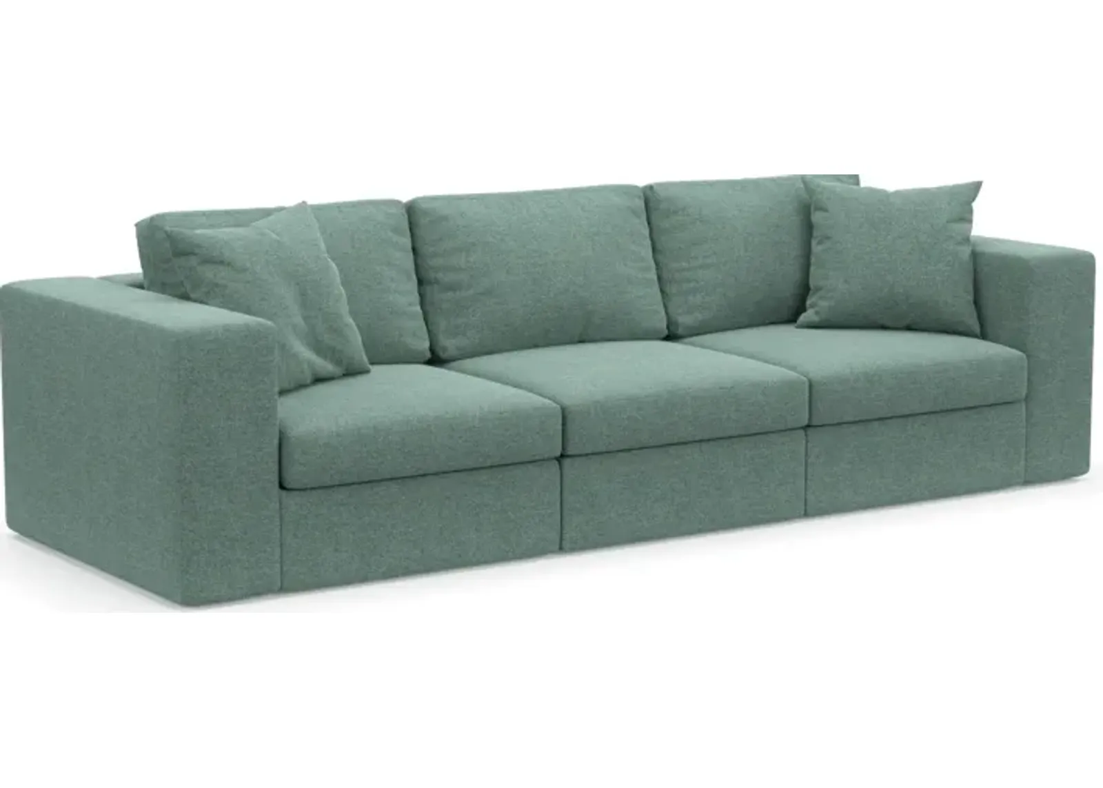 Collin Hybrid Comfort Eco Performance Fabric 3-Piece Sofa - Bridger Jade