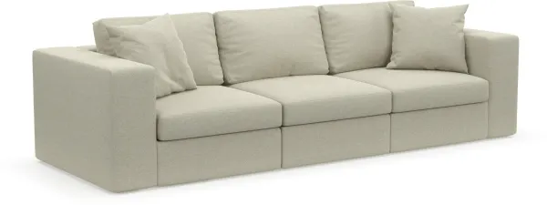 Collin Hybrid Comfort Eco Performance Fabric 3-Piece Sofa - Liv Dove