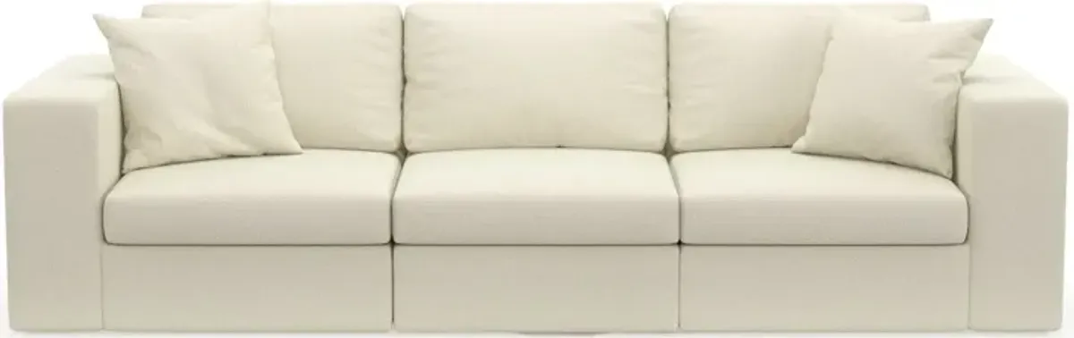 Collin Foam Comfort Eco Performance Fabric 3-Piece Sofa - Fincher Ivory