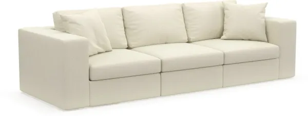 Collin Foam Comfort Eco Performance Fabric 3-Piece Sofa - Fincher Ivory
