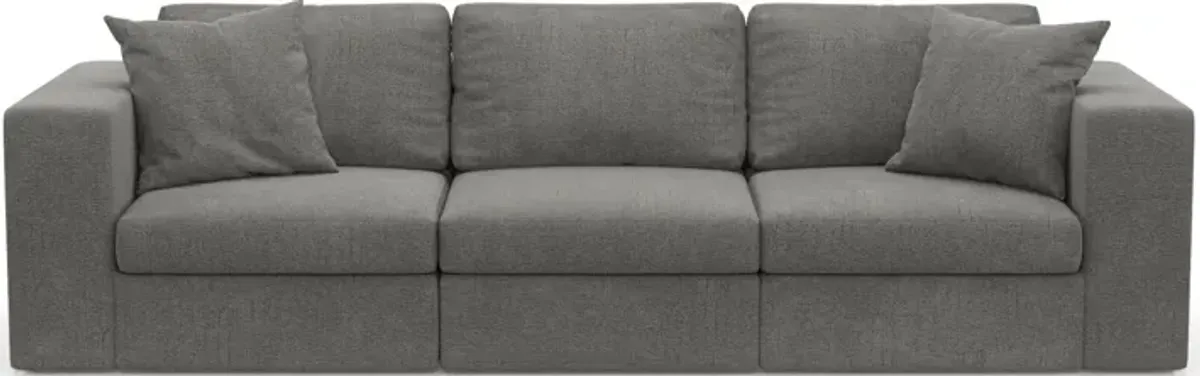 Collin Foam Comfort 3-Piece Sofa - Living Large Charcoal