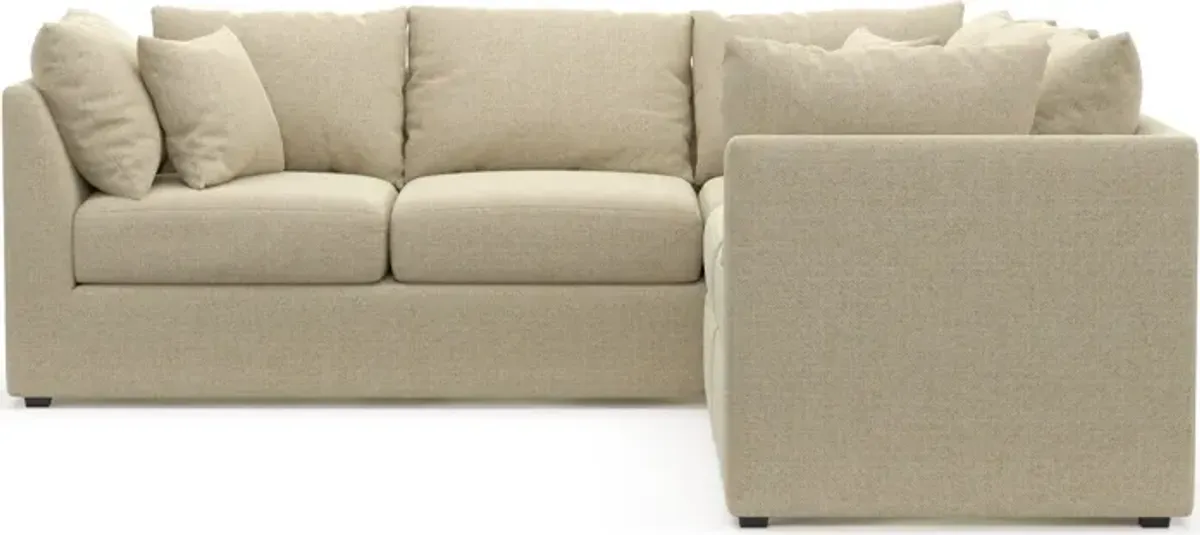 Nest Foam Comfort Eco Performance Fabric 3-Piece Small Sectional - Broderick Sand