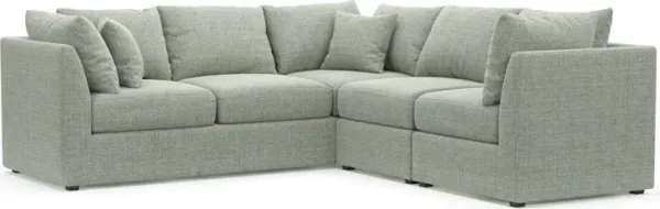 Nest Foam Comfort Eco Performance Fabric 3-Piece Small Sectional - Broderick Sea Glass