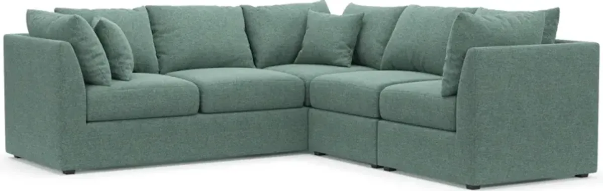 Nest Foam Comfort Eco Performance Fabric 3-Piece Small Sectional - Bridger Jade