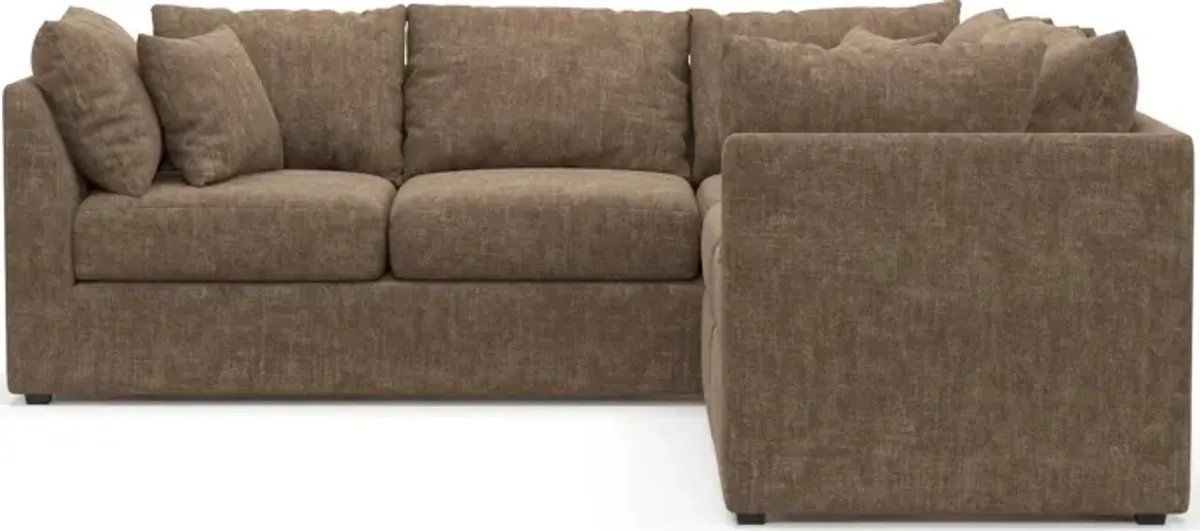 Nest Foam Comfort Eco Performance Fabric 3-Piece Small Sectional - Argo Java