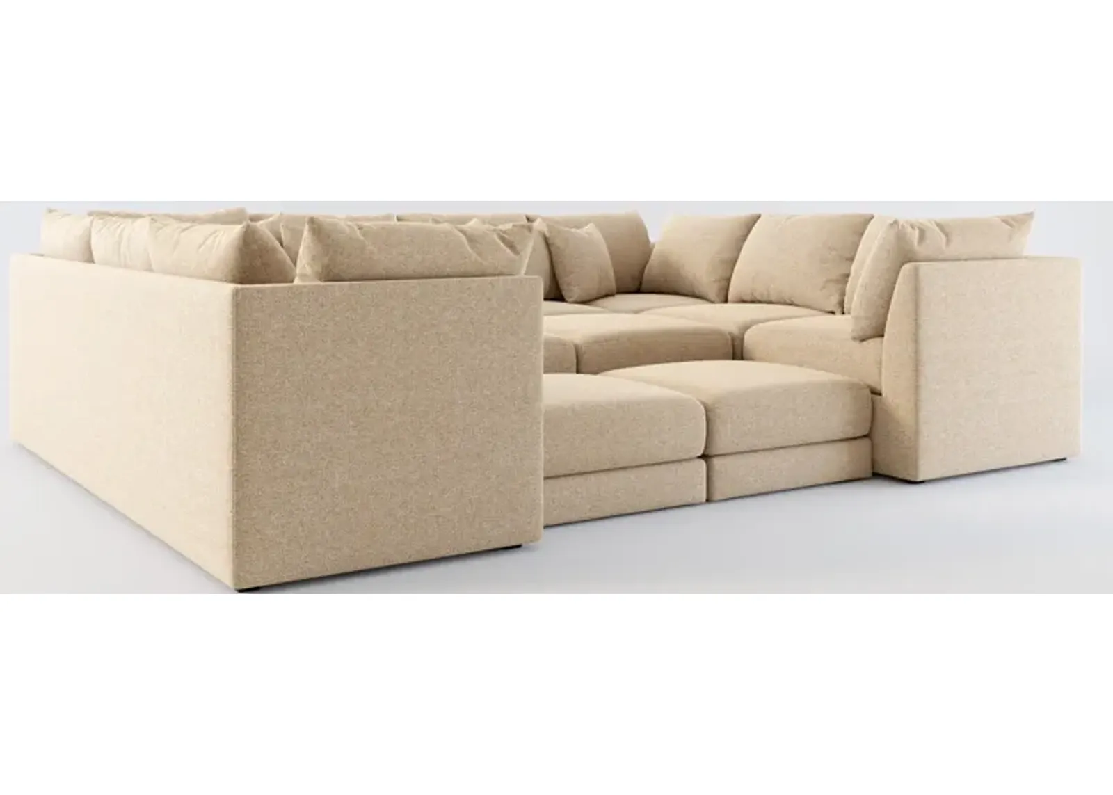 Nest Foam Comfort Eco Performance Fabric 9-Piece Sectional - Liv Wicker