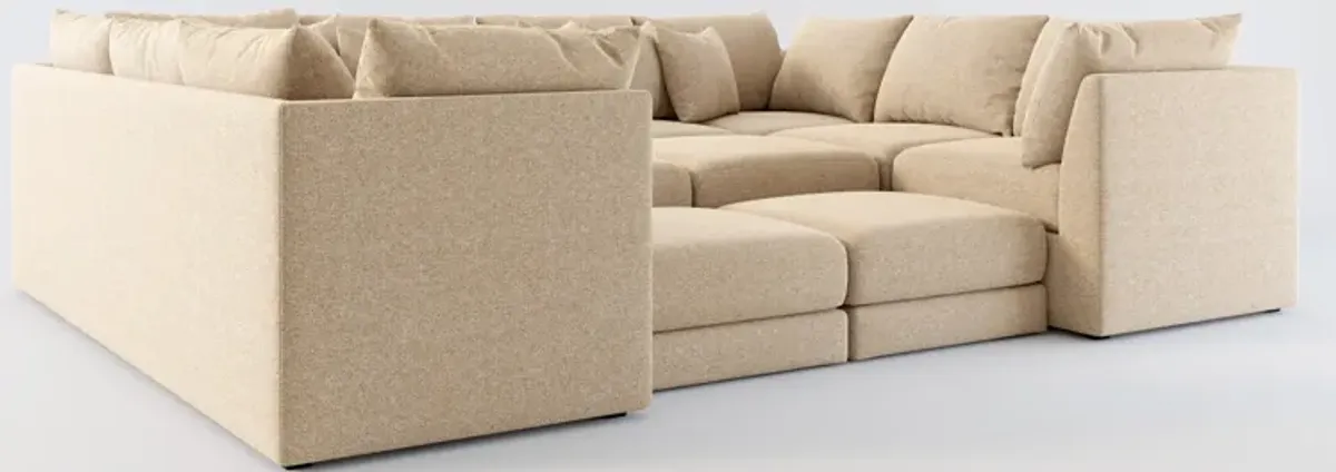 Nest Foam Comfort Eco Performance Fabric 9-Piece Sectional - Liv Wicker