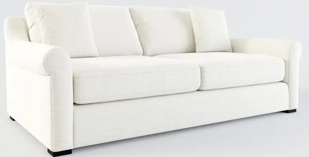 Bowery Foam Comfort 87" Sofa - Living Large White