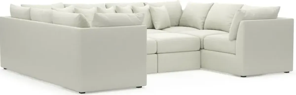 Nest Foam Comfort Eco Performance Fabric 5-Piece Pit Sectional - Liv Arctic