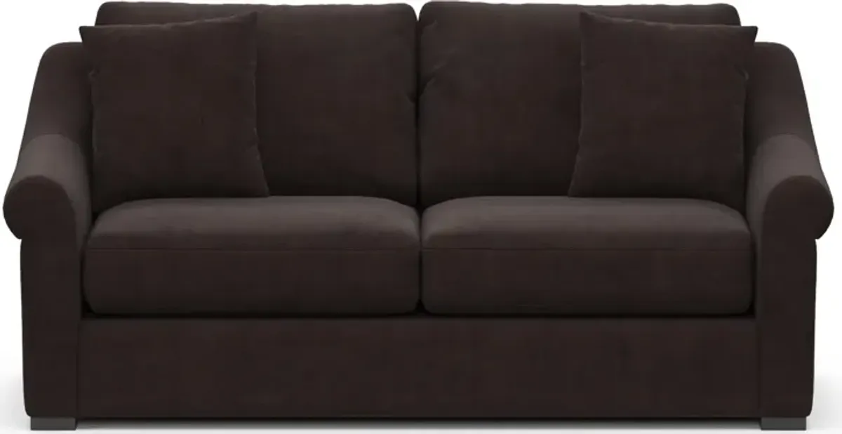 Bowery Foam Comfort 77" Sofa - Merrimac Dark Brown