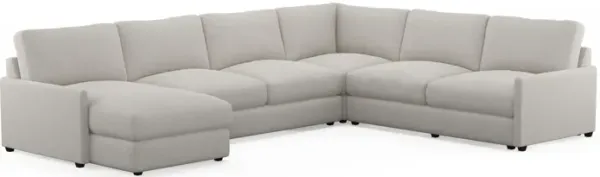 Jasper Foam Comfort 4-Piece Sectional with Left-Facing Chaise - Living Large White
