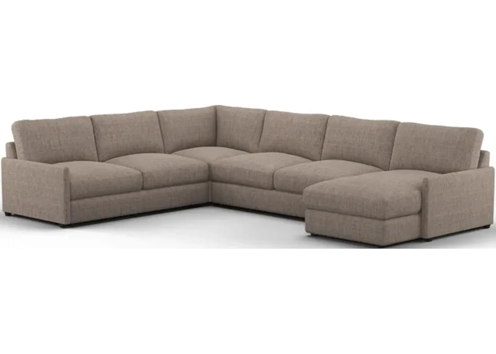 Jasper Hybrid Comfort 4-Piece Sectional with Right-Facing Chaise - Mason Flint