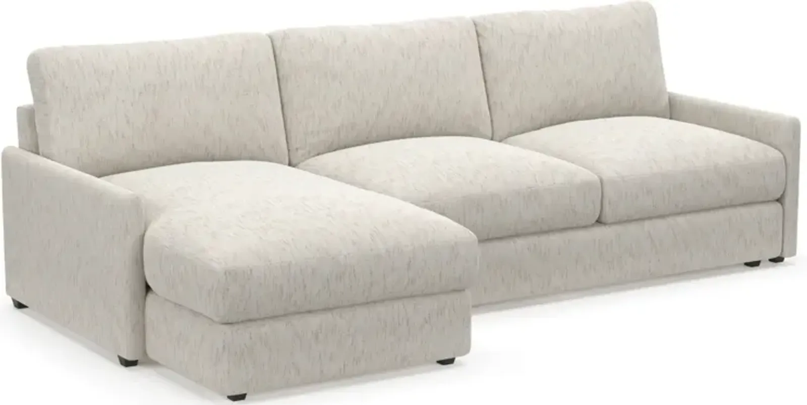 Jasper Foam Comfort 2-Piece Sectional with Left-Facing Chaise - P.T. Cream