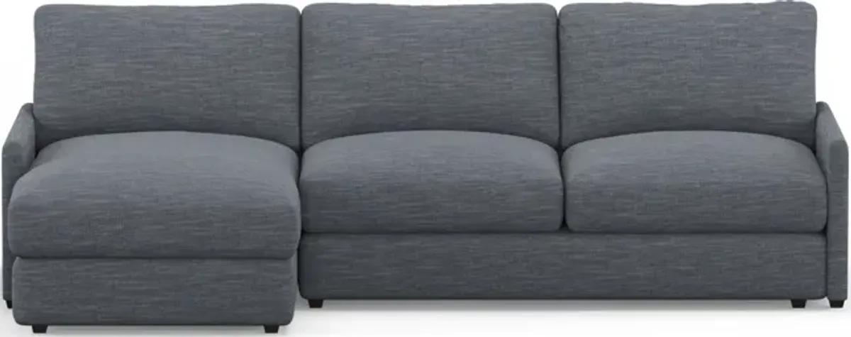 Jasper Foam Comfort 2-Piece Sectional with Left-Facing Chaise - Dudley Indigo