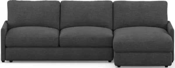 Jasper Hybrid Comfort 2-Piece Sectional with Right-Facing Chaise - Curious Charcoal