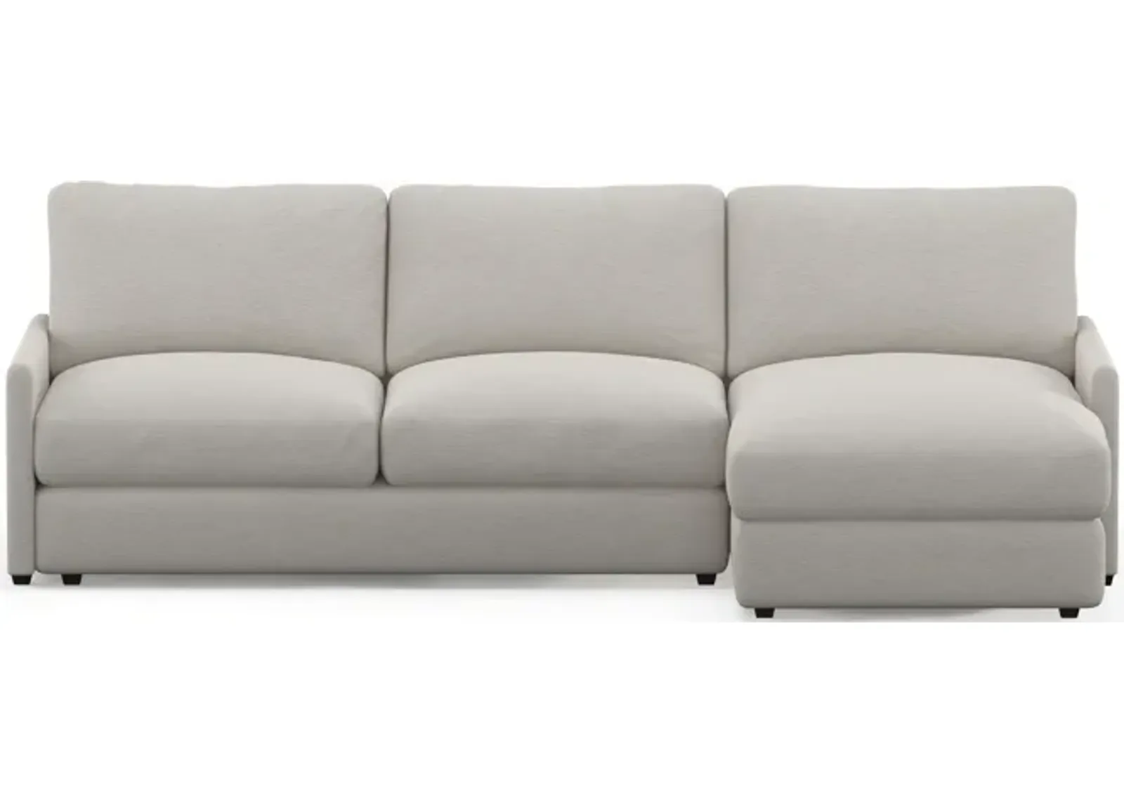 Jasper Hybrid Comfort 2-Piece Sectional with Right-Facing Chaise - Living Large White