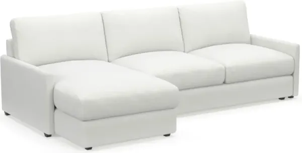 Jasper Hybrid Comfort 2-Piece Sectional with Left-Facing Chaise - Contessa Vanilla