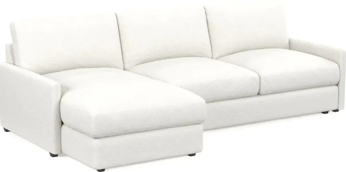 Jasper Hybrid Comfort 2-Piece Sectional with Left-Facing Chaise - Bloke Snow