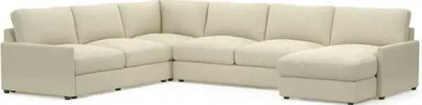 Jasper Foam Comfort Eco Performance Fabric 4-Piece Sectional w/ RAF Chaise - Bridger Shell