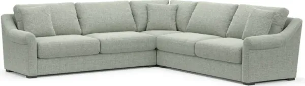 Bowery Foam Comfort Eco Performance 3-Piece Sectional - Broderick Sea Glass
