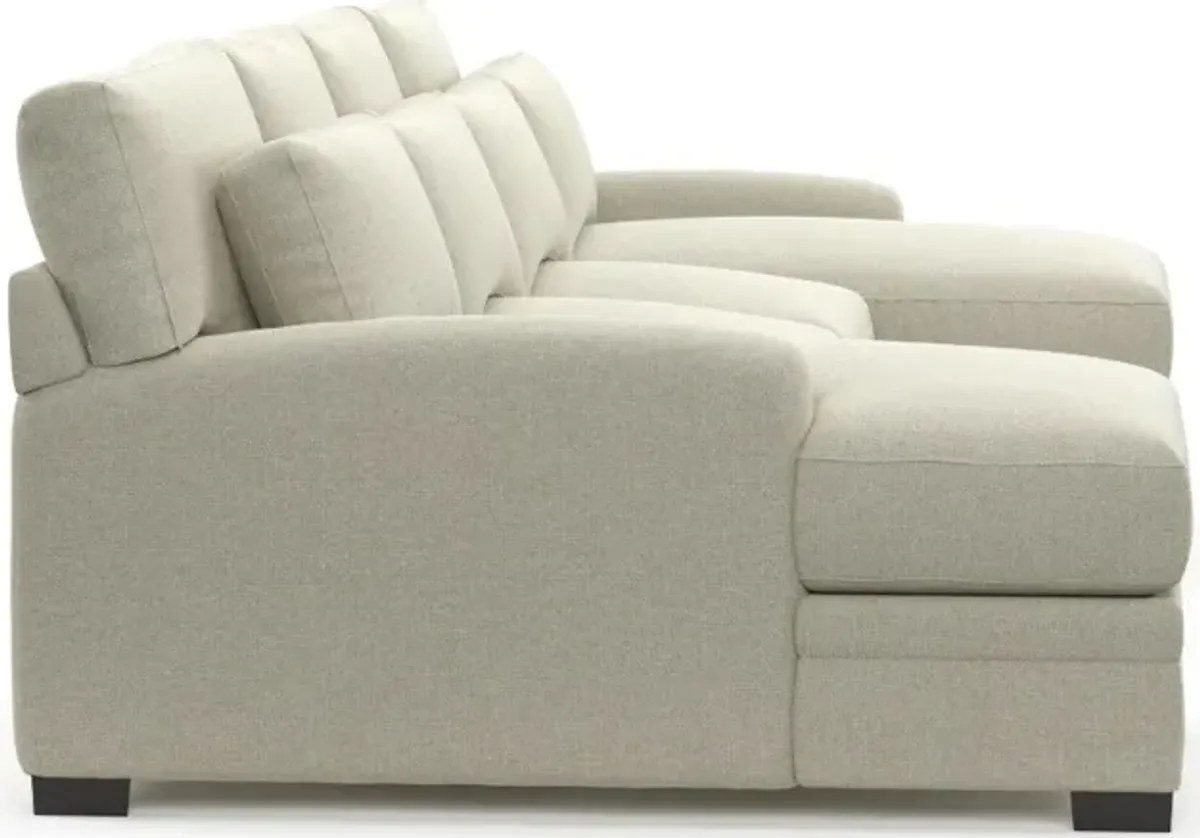 Winston Foam Comfort Eco Performance Fabric 3-Piece Sectional w/ Dual Chaise - Liv Dove