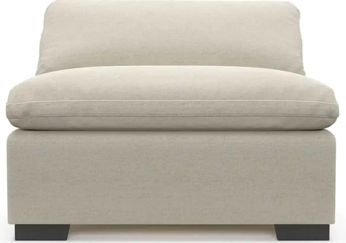 Plush Core Comfort Armless Chair - Curious Pearl