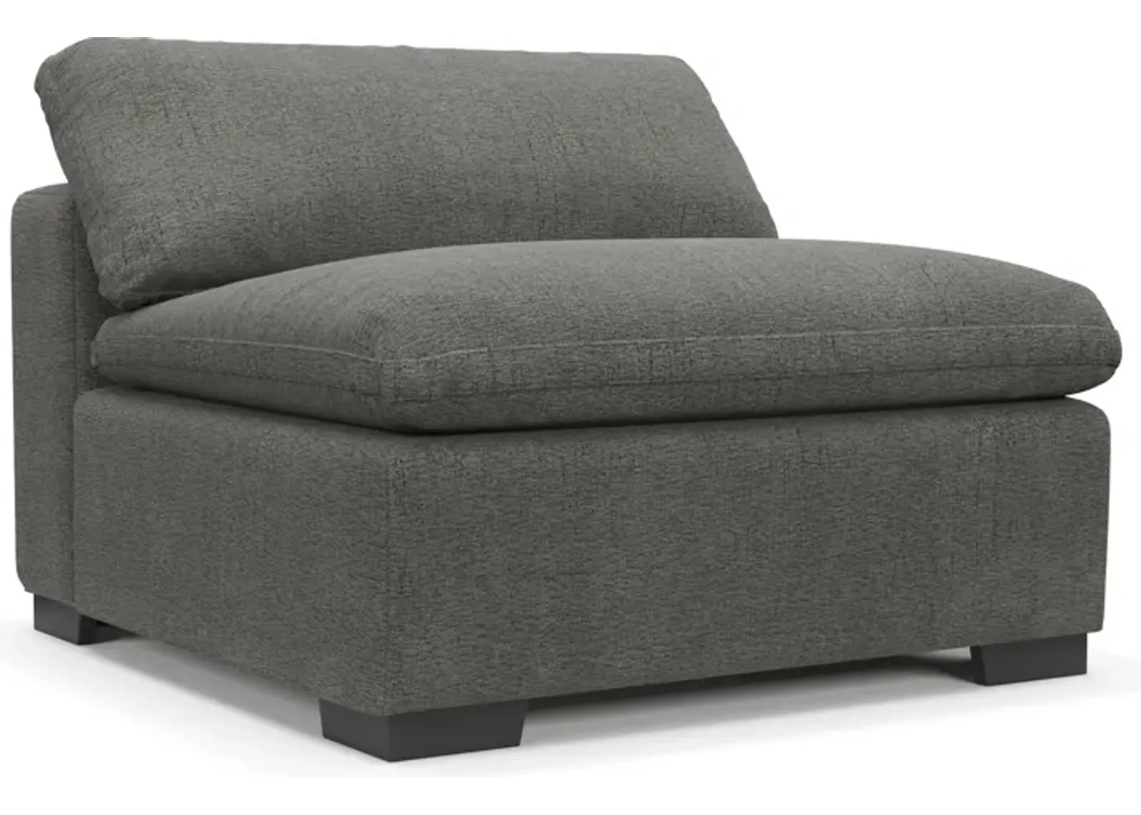 Plush Core Comfort Armless Chair - Living Large Charcoal